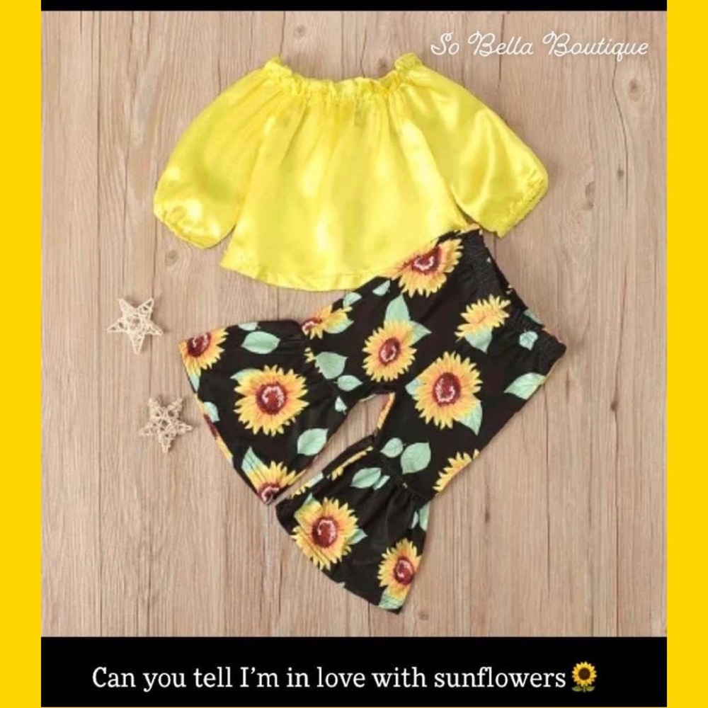 Sunflower pants set 🌻